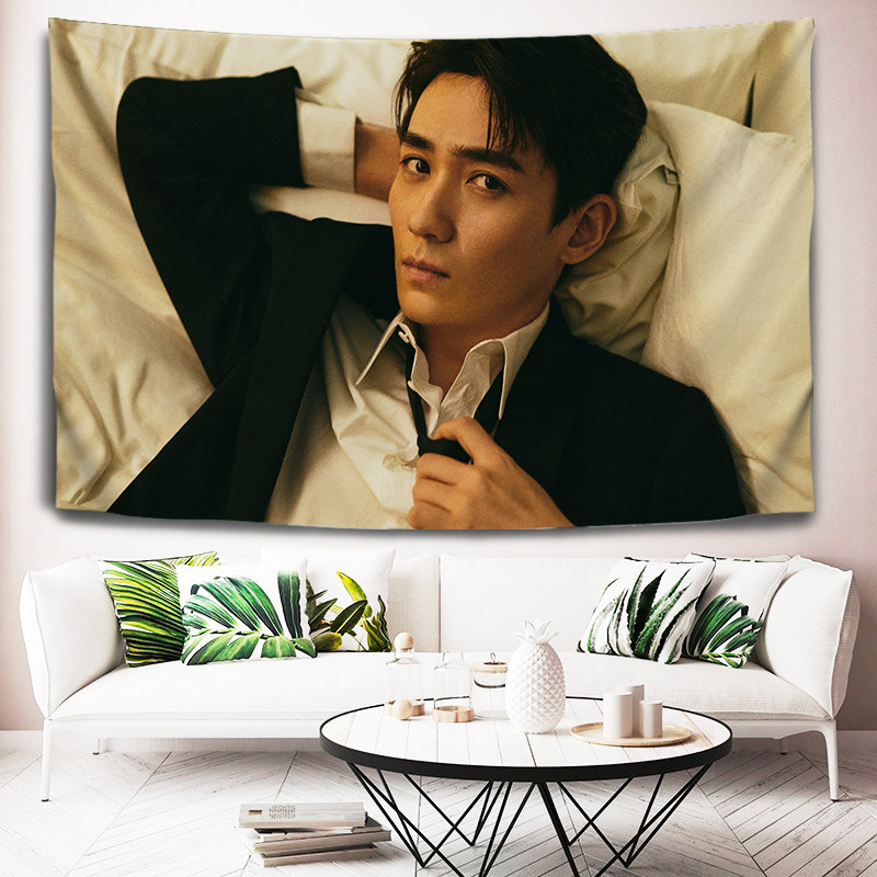 Come to map custom diy star hanging cloth Zhu Yilong wall cloth background decorative cloth girls dormitory bedroom layout room