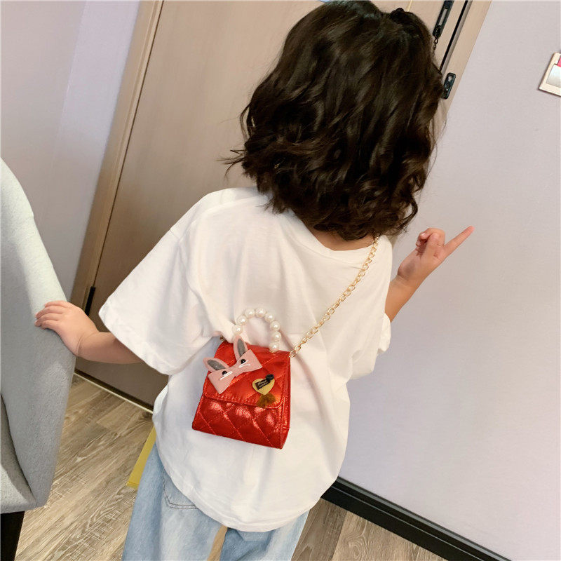Girl Bag Kit 2022 New Princess Fashion Handbag Meme Poppies CHAIN BAG LITTLE GIRL CHILDREN SLOPED SATCHEL BAG