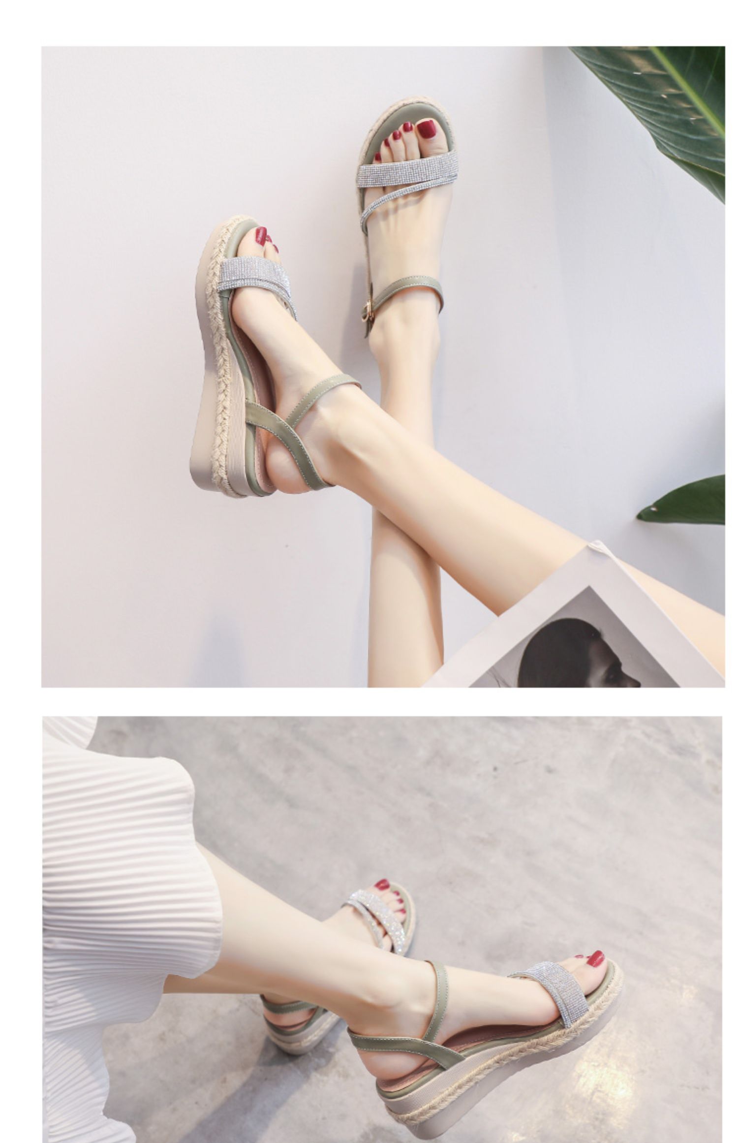 C9741 3130K GIÀY DÉP SANDAL NỮ RSKREGS MÙA HÈ PHONG CÁCH HÀN QUỐC ĐẾ XUỒNG ĐẾ CAO GIÀY DÉP NỮ DA BÒ G06 SẢN PHẨM MỚI