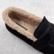 Genuine fur shoes for women, slip-on beanie shoes, autumn and winter 2025 new warm lambswool flat-soled beanie shoes