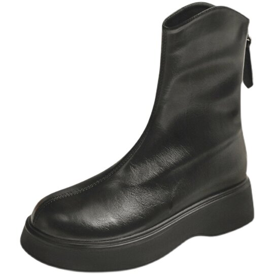 Black Martin boots short boots for women British style autumn and winter plus velvet 2025 new versatile internet celebrity popular thick-soled chimney boots