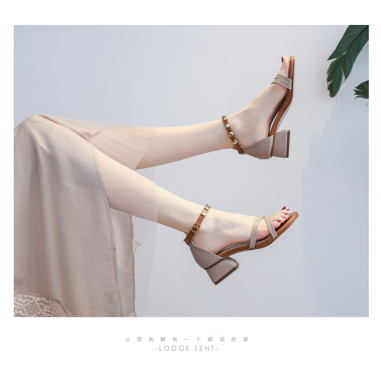 C9697 2660K GIÀY DÉP SANDAL NỮ RSKREGS GÓT VUÔNG MÙA HÈ PHONG CÁCH HÀN QUỐC GIÀY DÉP NỮ DA BÒ G06 SẢN PHẨM MỚI
