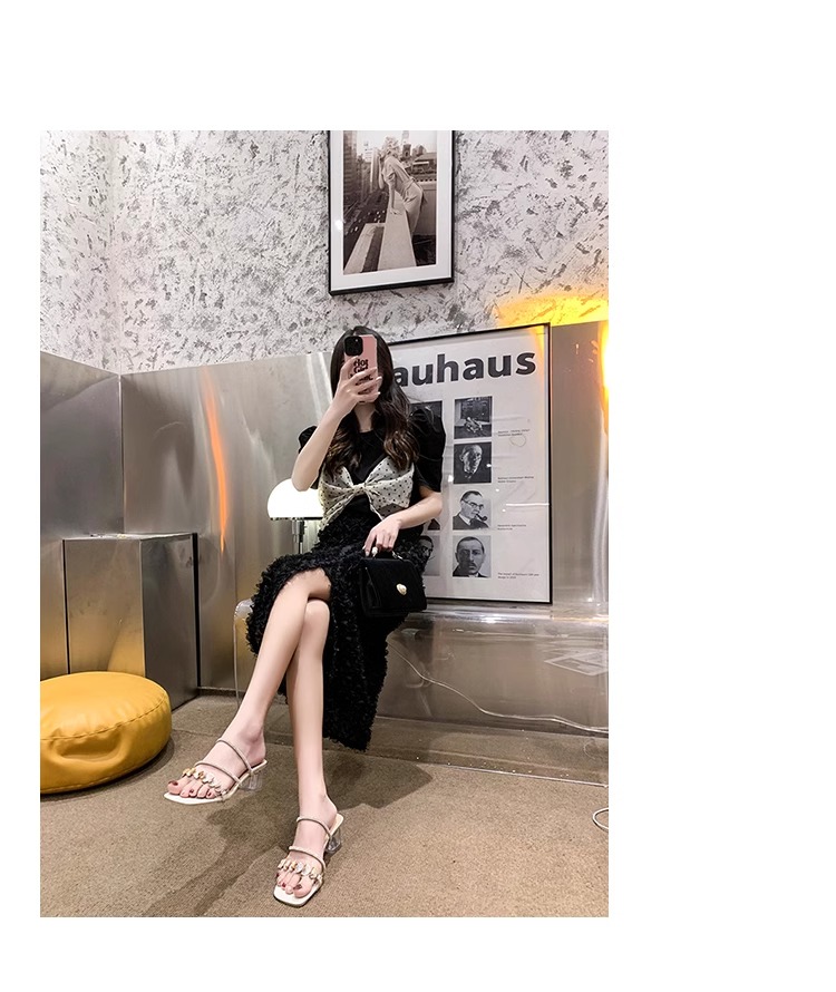 C9763 2760K GIÀY DÉP SANDAL NỮ RSKREGS GẮN ĐÁ GÓT VUÔNG MÙA HÈ GIÀY DÉP NỮ G06 SẢN PHẨM MỚI