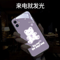 Purple Little Bear suitable for apple 11 phone shell iphone12 luminous promax full package iphonex limited edition x womens new pro tennis red cover xr cute 8plu