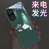 Creative cat light suitable for glory 50 mobile phone shell luminous Huawei glory 60pro lens full package protective sleeve V40 net red upscale light extravagant version honor20pro personality female 50se