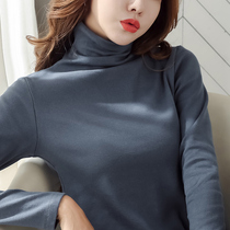 Grinding blouse sweater autumn and winter new 2020 semi - tall sleeve T - shirt menu cotton and thicken coat