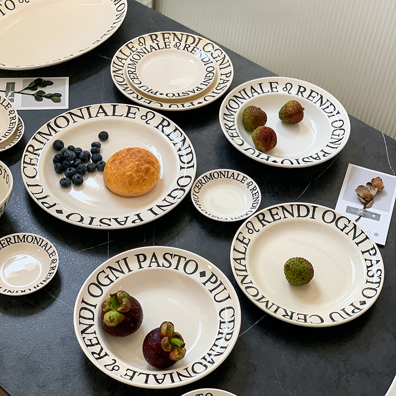 Ceramic Bowls and Plates with Underglaze Cream Color, 2025 New Model Household Dinnerware Set, Beautiful Plates, Dish Plates, Fish Plates Ceramic Bowls and Plates with Underglaze Cream Color, 2025 New Model Household Dinnerware Set, Beautiful Plates, Dish Plates, Fish Plates