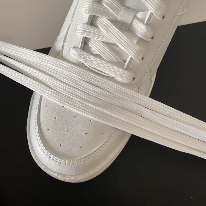 Suitable for Kim Soo-Ji's Same Style Alo Yoga White Six-Hole Flat Sneakers for Men and Women, Non-Slip Shoelaces