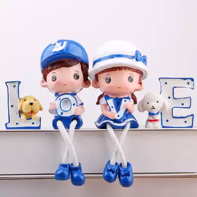 Navy hanging foot doll decoration A family of four simple modern creative home decoration decoration wedding gift