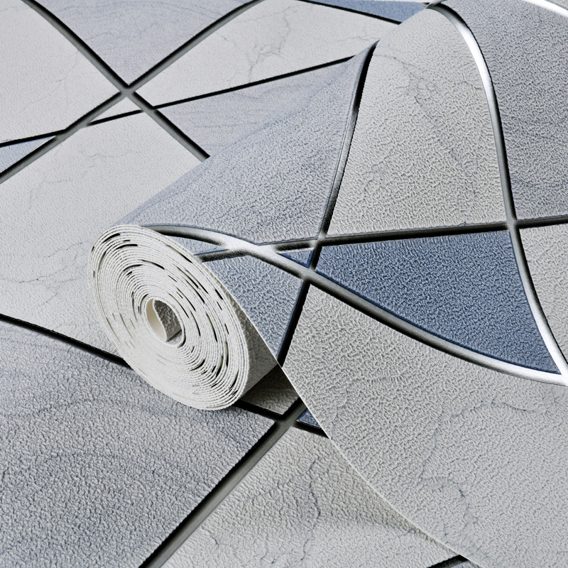 Gray Blue 31-0204 [Standard Version 0.53 * 9.5M = 5.03 M2]3D three-dimensional a living room television Background wall wallpaper   thickening Deerskin velvet Non woven fabric wallpaper Simplicity modern mural 5D