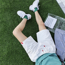 Sports shorts womens ins tide loose outside wear straight tube 2021 new summer pants thin casual versatile five points