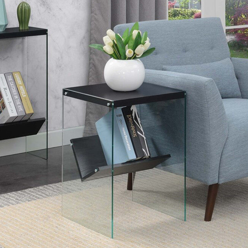 Modern minimalist Acrylic Edge acrylic sofa side table living room transparent side table plexiglass small coffee table