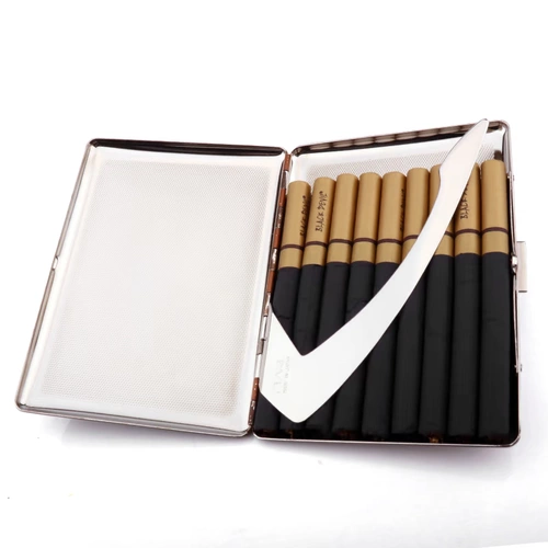 Японский ультратонкий портативный модный высококлассный латунный портсигар из жемчуга