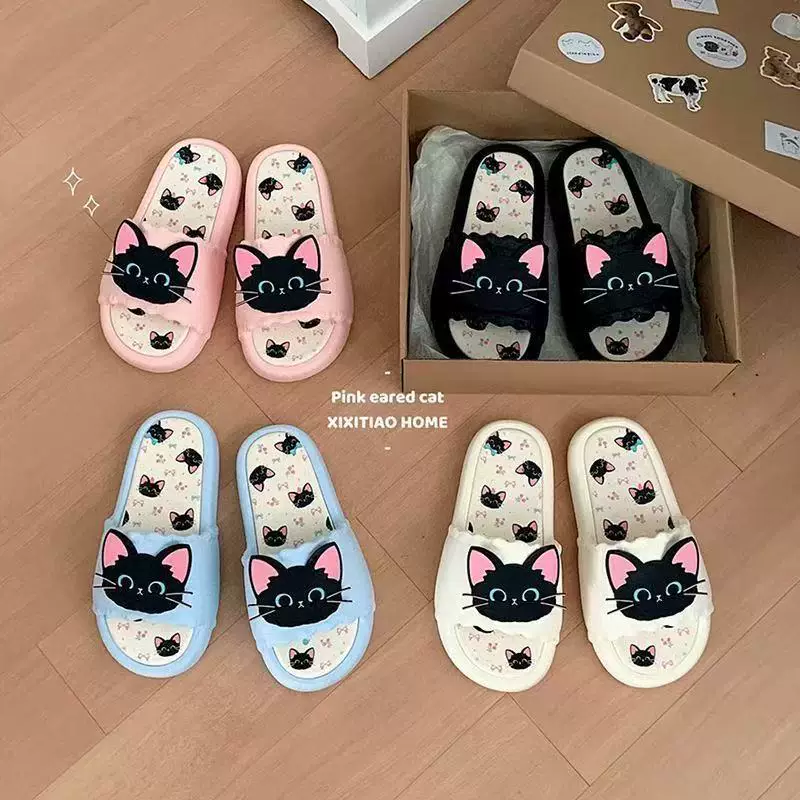 Новый стиль slippers для женщин надевать на улице летом, внутри и дома, выглядящие стильно, нескользящие, против запаха, прохладные школьные тапочки для женщин