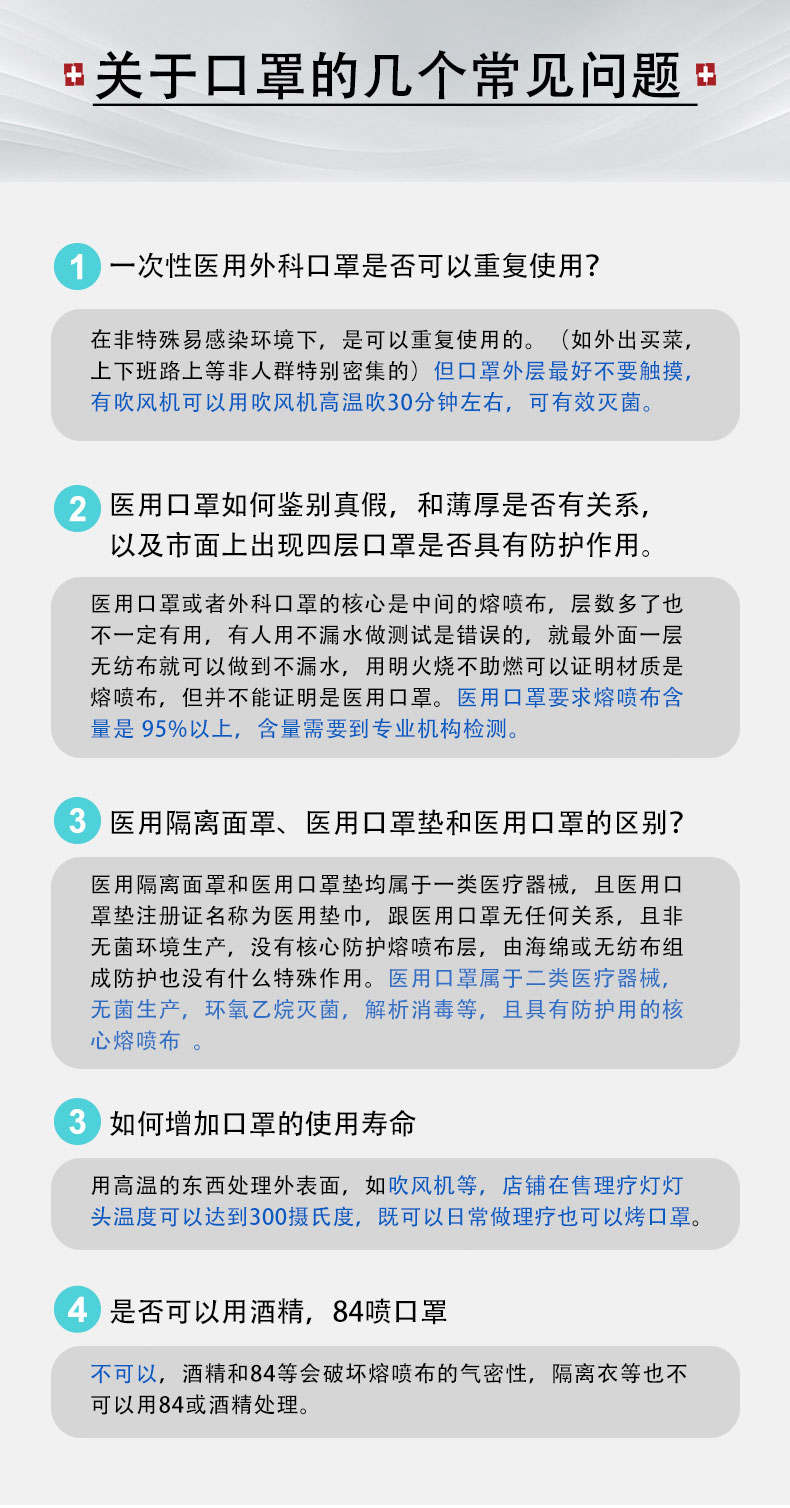 范茉莉 医用级一次性防病毒口罩 50只装 图2