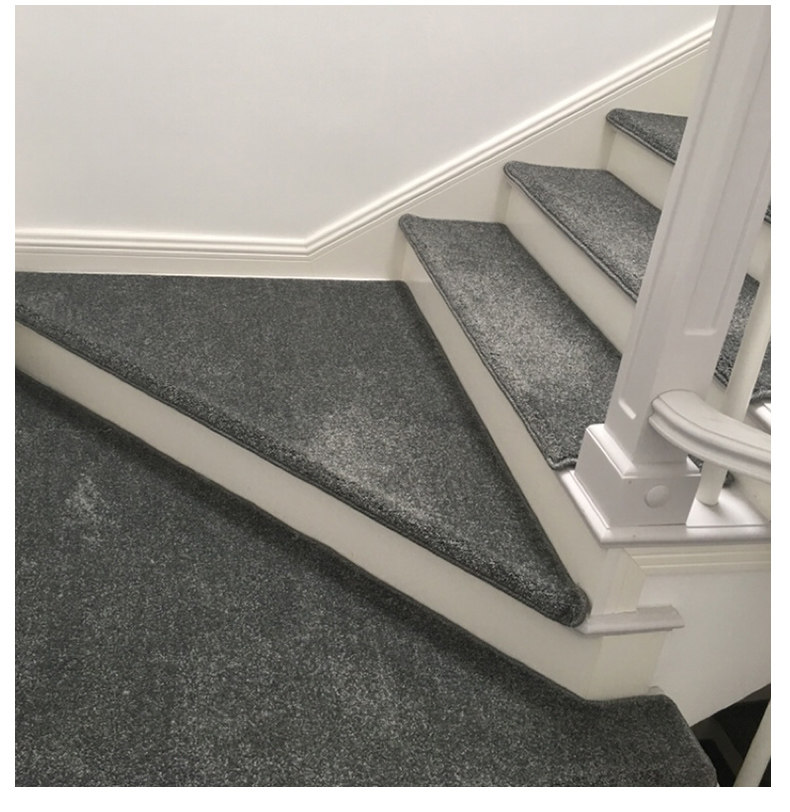 Pure colour stair tread cushion free from glue self-adhesive home solid wood stair cushion anti-slip stair footbed full of carpet customisation