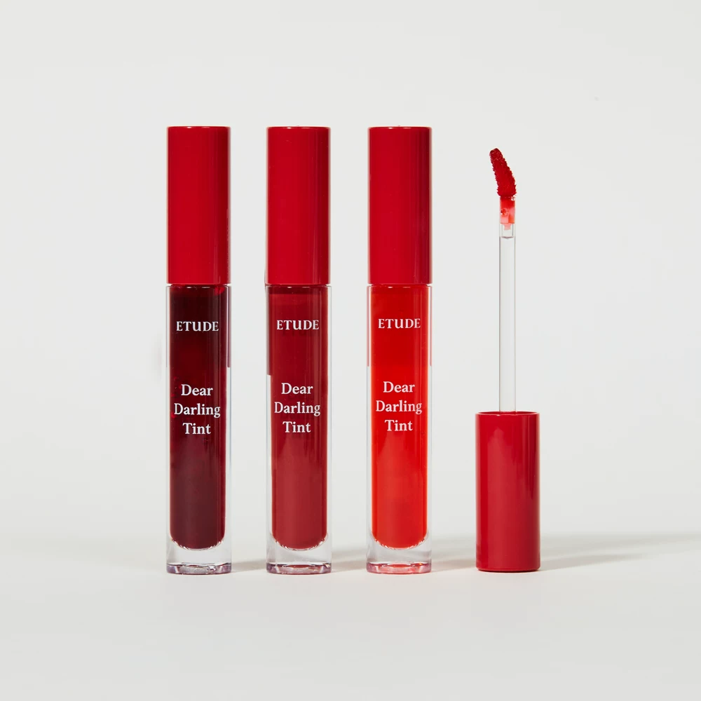 Тинт для губ Etude Dear Darling 5 г, стойкий глянцевый бальзам, обновлённая нефейдинговая формула