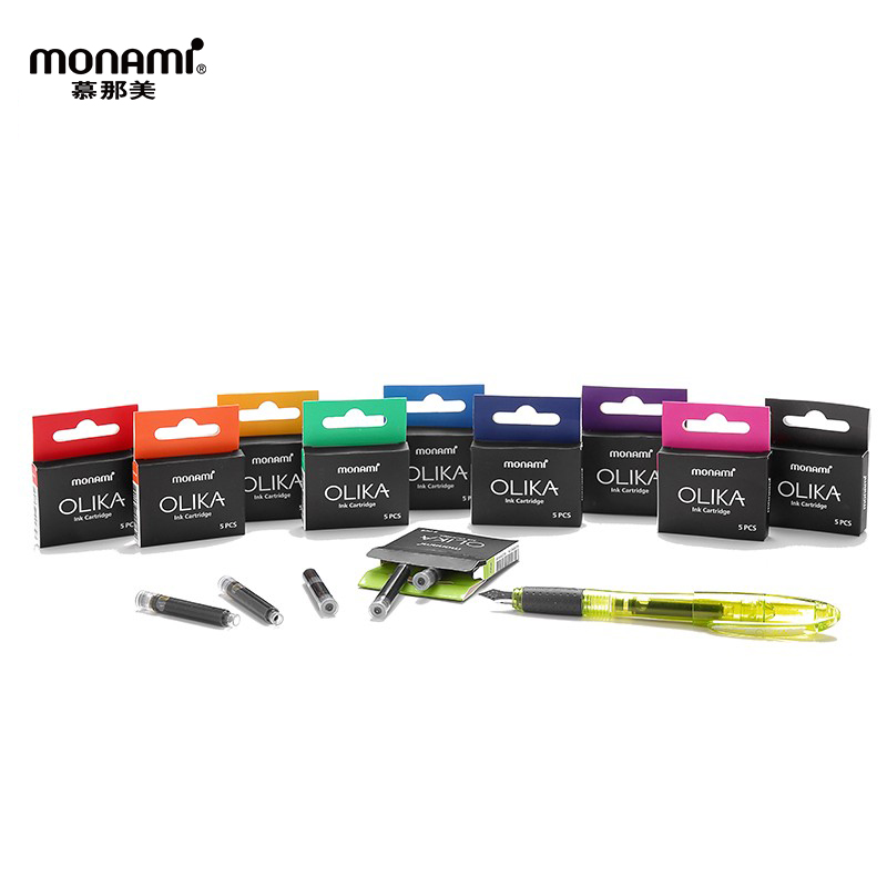 Munami flagship store Korea Monami pen colored ink blade bold 5 packs multi-color optional OLIKA European standard corresponding to 153 PENNA series F EF