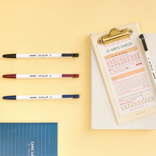 Монами, Монами, Монами, Южная Корея Импортированная шестиугольная чистка BIC, круглая ручка с шарикой 0,5/0,7/1,0.