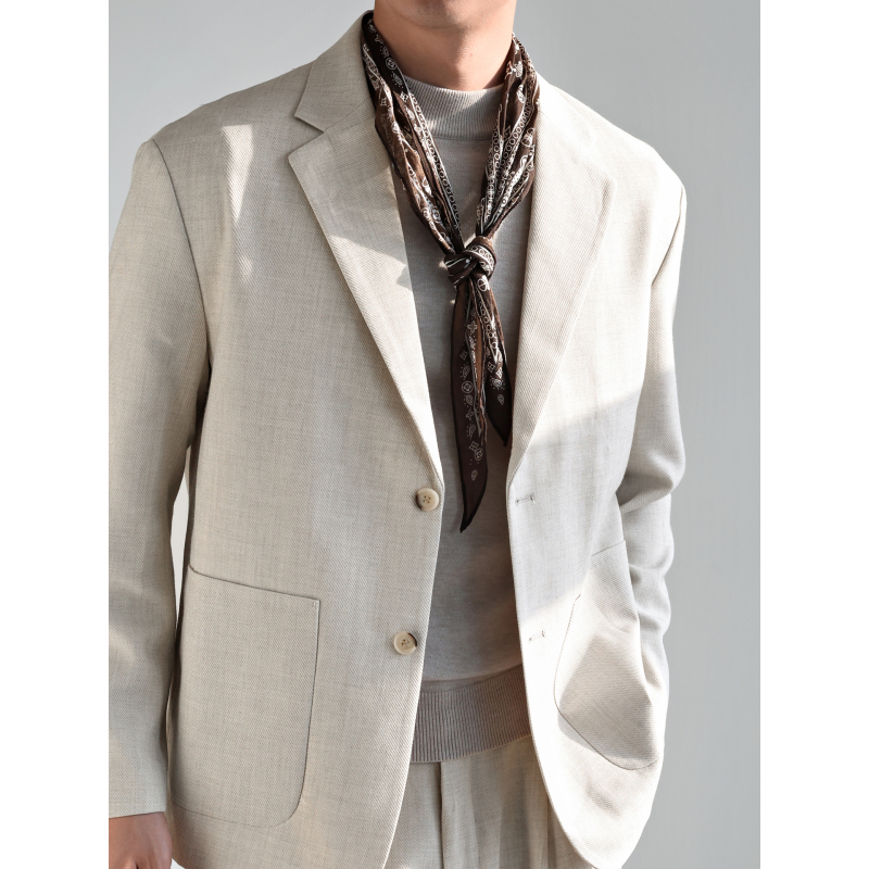 【Anti-Linen Texture】Three-Strand Yarn Soft-Shoulder Unstructured Casual Blazer Men's Autumn and Winter Suit Set 【Anti-Linen Texture】Three-Strand Yarn Soft-Shoulder Unstructured Casual Blazer Men's Autumn and Winter Suit Set