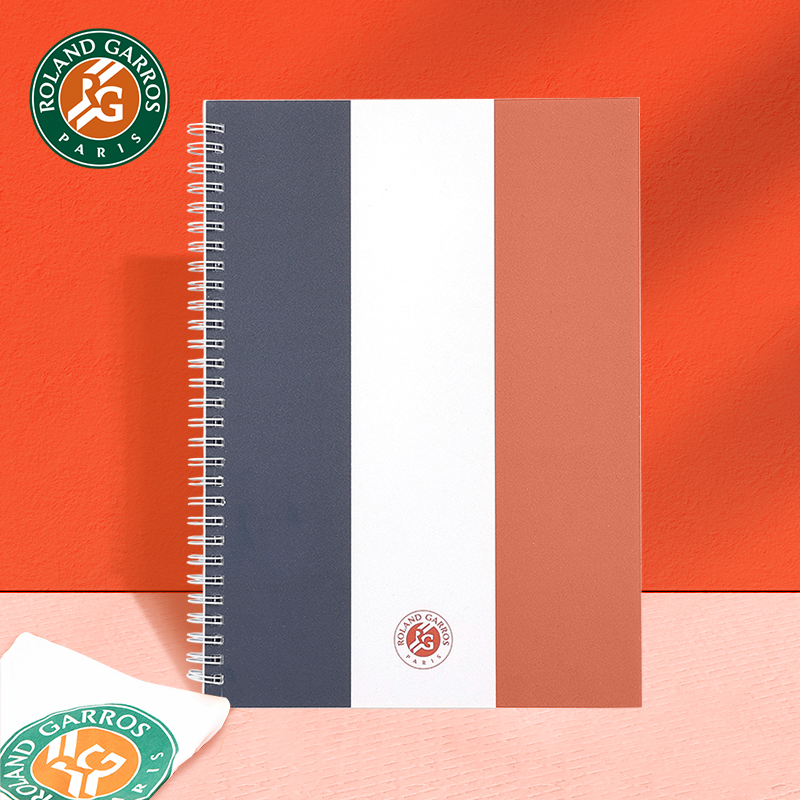 Roland Garros Fabnet Official RG Notebook Coil Benson Stationery Brief Business Day Debit