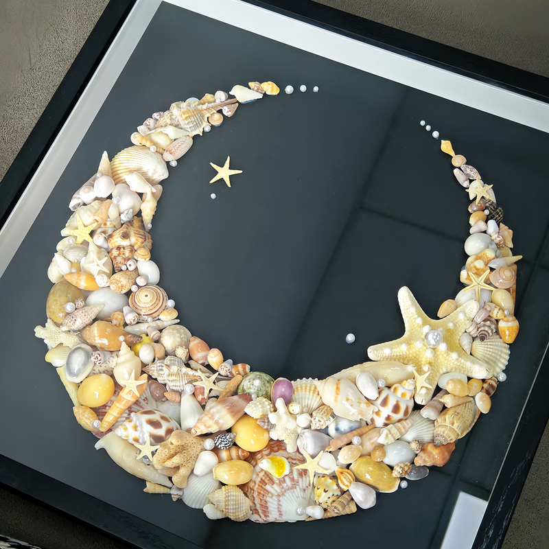 [Shell Collection Frame] Hollow 3cm1 Three-Dimensional 4-Grid 22-Grid Photo Frame DIY Handmade Shell Fruit Picture Frame