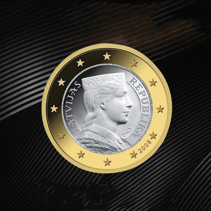 Baking lacquer commemorative silver coin gold and silver coin processing pure gold sterling silver portrait zinc alloy tourist landscape commemorative coin