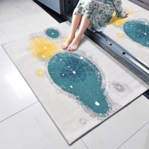 Dongsheng net celebrity entry door carpet floor mat Waterproof rubable leave-in kitchen oil-proof bathroom Bath non-slip mat Household
