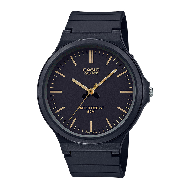 Casio Student Small Black Watch Simple Quartz Pointer Unisex Waterproof Children's Large Dial Mw2407B Watch