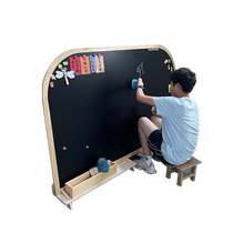 Kindergarten blackboard drawing board Alien wood frame suction magnetic hanging floor children Graffiti blackboard erasable writing wall office teaching decoration wall decoration 106