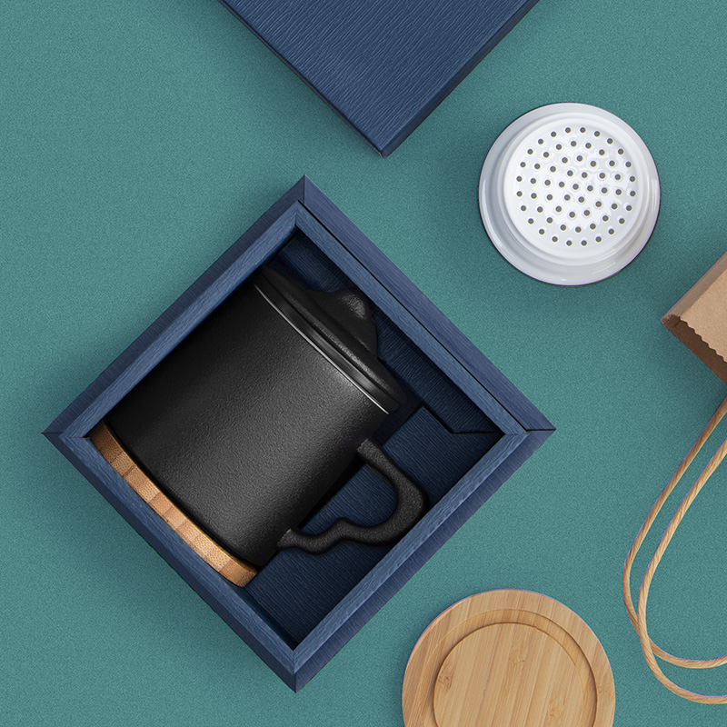 Mr. Nanshan custom ceramic mug with lid filter office tea cup tea water separation drinking tea cup