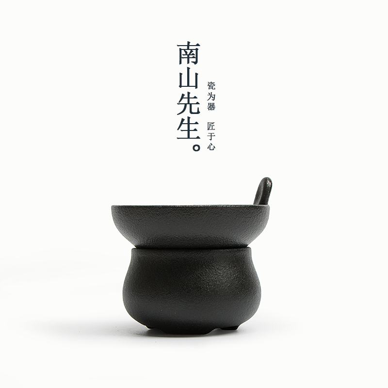 South Mountain Mr. Black Pottery Tea Leak Filter Tea Ware Ceramic Filter Tea Septa Tea Septa Tea Filter Tea filter Creative Gongfu Tea Accessories Accessories