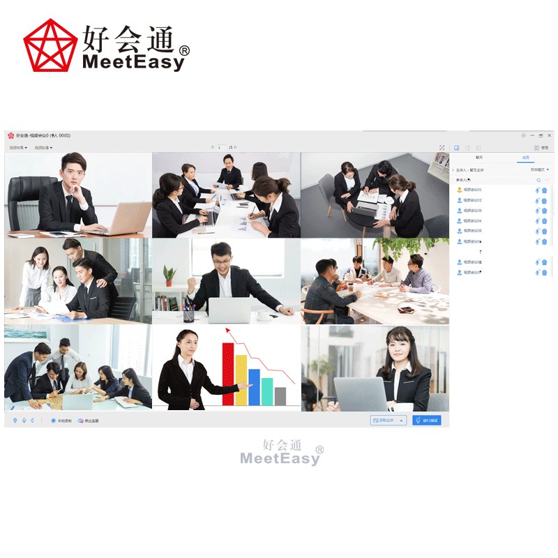 Good will (Meeteasy) high-definition film conference software internet conference system 1080P HD software a bit of buyout price buyout fee