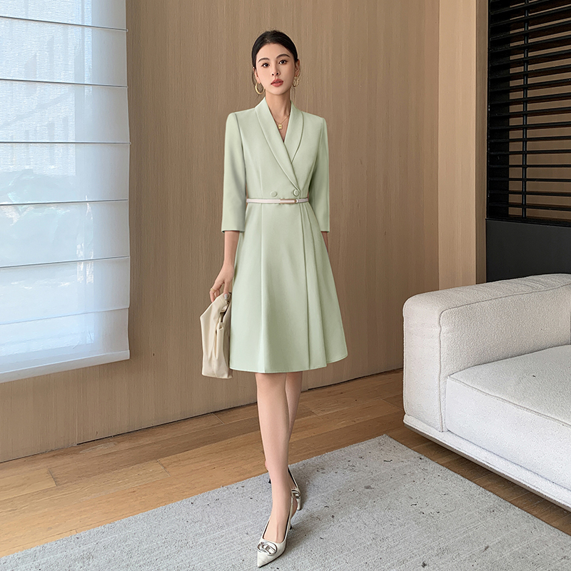 Professional Dress Workwear 2026 New Spring/Summer Style, Three-Quarter Sleeves, Slim Fit, Flattering, Commuter Workwear with a High-End Feel