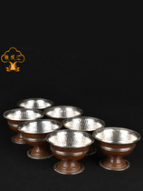 Nepal hand-made copper water bowl collection supplies for high-foot water cup water cup