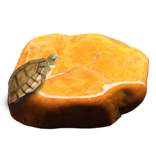 Натуральный желтый восковой аквариум Визит ландшафтный саженцы камней, черепахи, обратно к отдыху, плоский камень