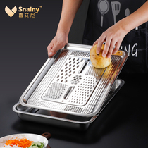 Multi-functional vegetable theiner Stainless Steel Shaved disc rectangular drain planter Home Kitchen Rubbing Bean Silverware