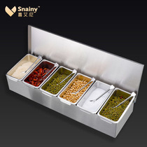 Seasoning box suit Home Combined Stainless Steel Sauce Box Kitchenette Polygge Salt MSG Seasoning Containing box