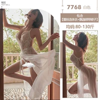 7768 красивая белая ночная рубашка