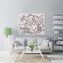  Wu Guanzhong Green Nursery new seedlings Early spring diy digital oil painting hand-painted to pass the time hand-filled