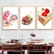  Western-style dessert shop decorative painting Strawberry cake diy digital oil painting Bakery Cafe milk tea shop wall