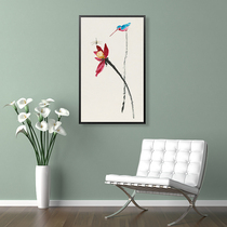 Qi Baishi Lotus peach blossom plant flower Chinese painting diy digital oil color painting hand-painted time handmade