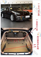 Panamera [2010-2016 (три куска задней панели, с обеих сторон есть ограждения)] Черная пушистая поверхность