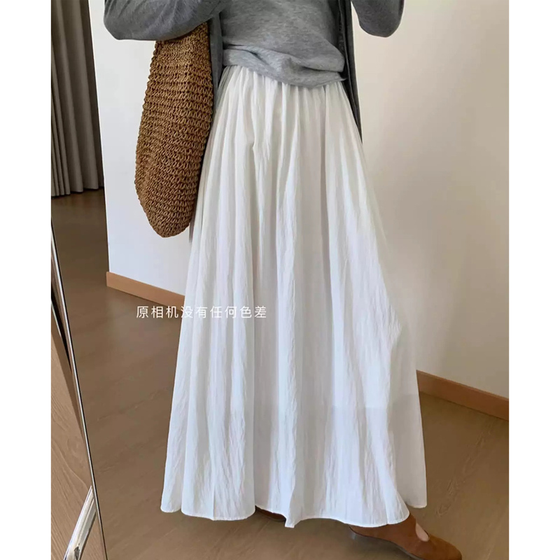 Airy and Elegant White Maternity Skirt for Women, 2026 Summer New Style, Elastic High Waist, Mid-Length A-Line Umbrella Skirt Airy and Elegant White Maternity Skirt for Women, 2026 Summer New Style, Elastic High Waist, Mid-Length A-Line Umbrella Skirt