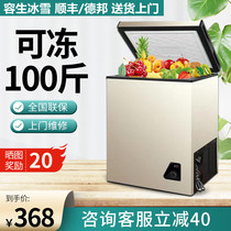 Junsheng Ice and Snow Small Ice cabinet Home All-frozen Small Ice Freezer Refreshing Freezer Double Warm Commercial Fridge With Freezer Double Temperature