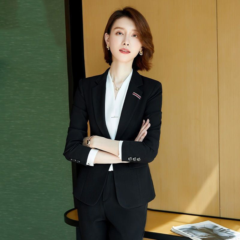 High-end professional suits women's autumn new fashion temperament goddess fan suits sample house exhibition center work clothes formal wear