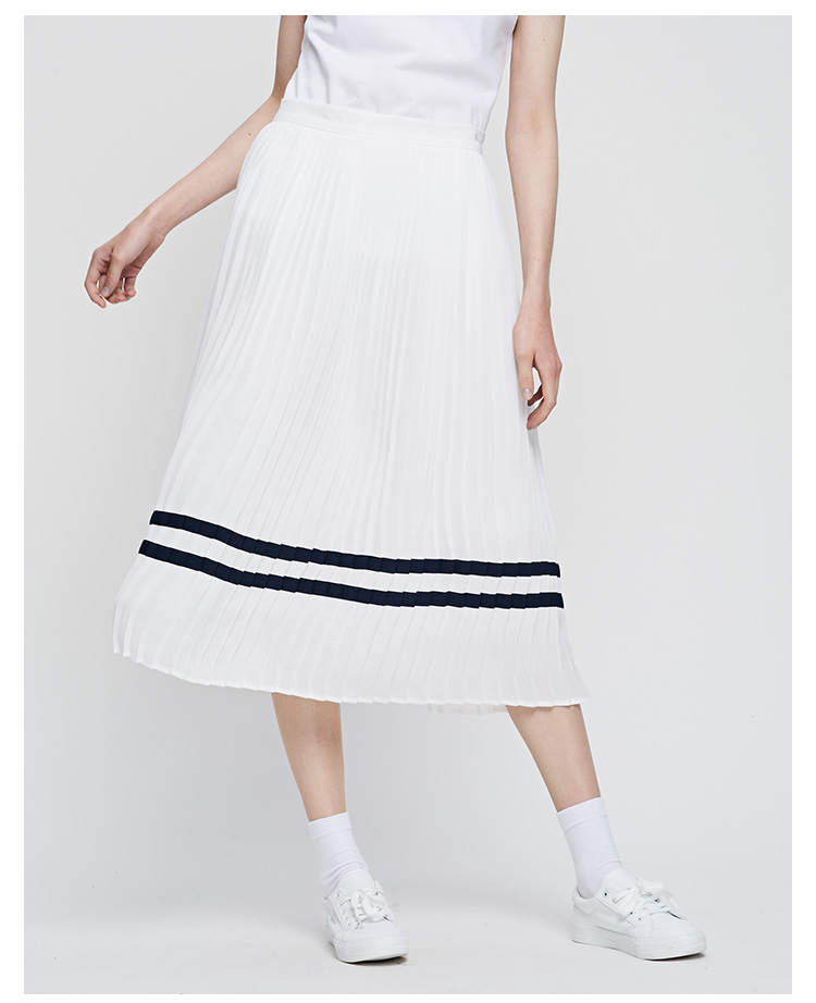 Polo sport mùa hè mới màu rắn váy xếp li 992274954 - Váy chân váy xòe xếp ly