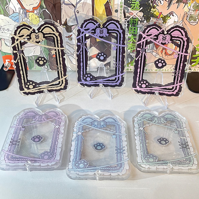 Cat ear lace acrylic card set Gumei props small card polaroid two-dimensional millet storage display decoration