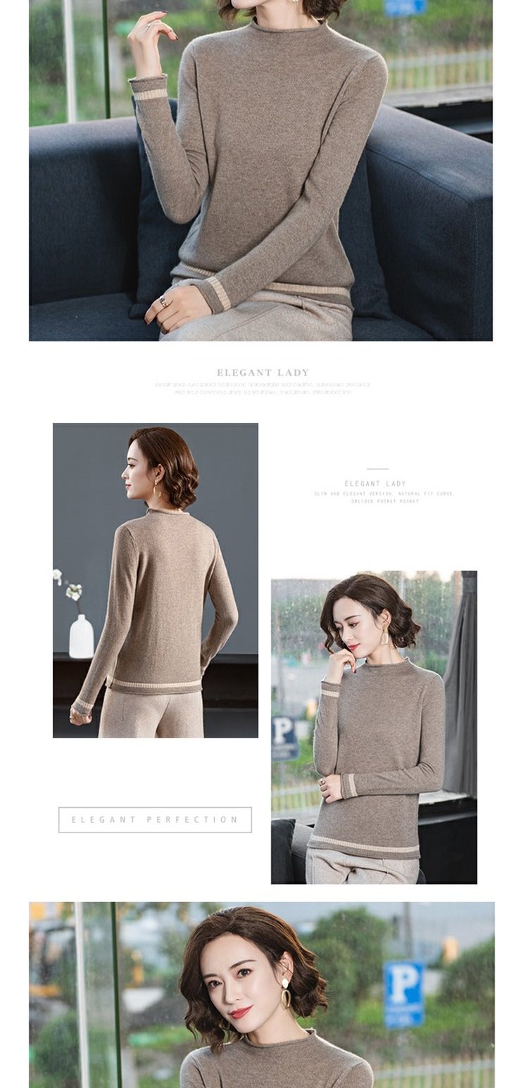 Một nửa cổ áo len cao cổ nữ cashmere mùa thu đông 2019 áo len cashmere mới áo len hoang dã - Vòng cổ áo len áo len cổ tim