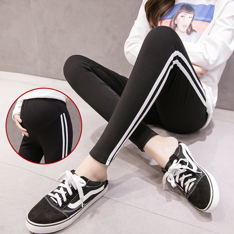 Pregnant women's pants spring and autumn 2019 new thin belly pants slim fashion mom wear pants autumn women's pregnant women wear pants